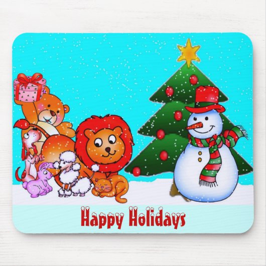 Tapis De Souris Joyeuses fêtes à Mousepad (Devant)