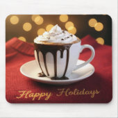 Tapis De Souris Joyeuses Fêtes Chocolat Chaud (Devant)