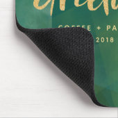 Tapis De Souris Joyeuses Fêtes métalliques et verts or (Coin)