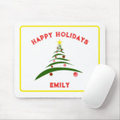 Tapis De Souris Joyeuses fêtes stylé sapin de Noël Pad (Avec souris)