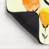 Tapis De Souris Joyeuses fleurs orange et jaune (Coin)