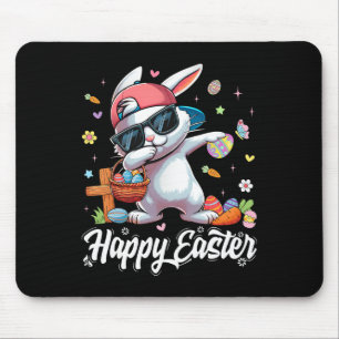 Tapis De Souris Joyeuses Pâques drôle de lapin qui fait dab Easter