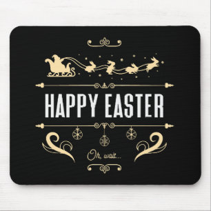 Tapis De Souris Joyeuses Pâques. Oh, Attendez... - Traîneau du Pèr