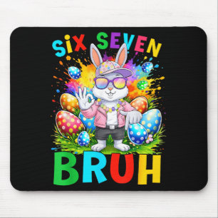 Tapis De Souris Joyeuses Pâques Six Sept Bruh Meme Lapin Garçon