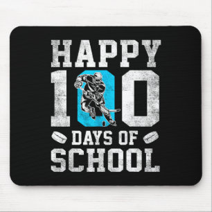 Tapis De Souris Joyeux 100 Jours D'école Amoureux De Hockey Garçon