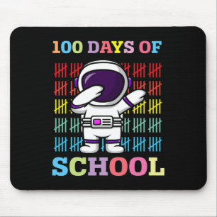 Tapis De Souris Joyeux 100 Jours D'école Enfants Dabbing Astronaut
