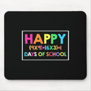 Tapis De Souris Joyeux 100 Jours D'École Math Amusant Tee Pour Mat