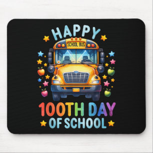 Tapis De Souris Joyeux 100E Jour De Conducteur De Bus Scolaire 100