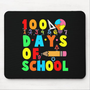 Tapis De Souris Joyeux 100e jour d'école Enseignant Enfants Enfant