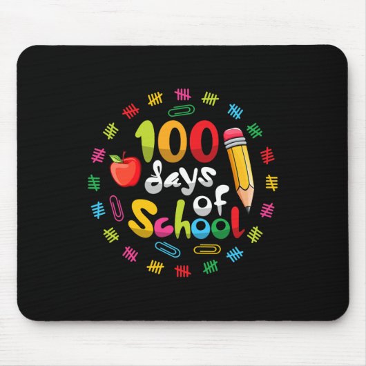 Tapis De Souris Joyeux 100e Jour des enseignants Étudiants 100 jou (Devant)