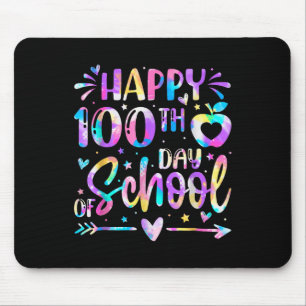Tapis De Souris Joyeux 100ème Jour De L'École Tie Dye Arc En Ciel