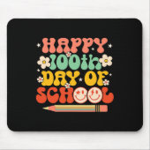 Tapis De Souris Joyeux 100ème Jour D'Enseignant Enfants Retro Groo (Devant)