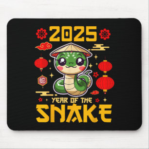 Tapis De Souris Joyeux 2025 Année du Serpent Bonne Année Chinoise