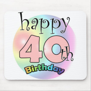 Tapis De Souris Joyeux 40ème anniversaire (roze)