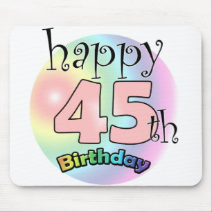 Tapis De Souris Joyeux 45ème anniversaire (roze)