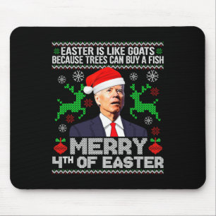 Tapis De Souris Joyeux 4 de Pâques drôle Noël moche Sweater M