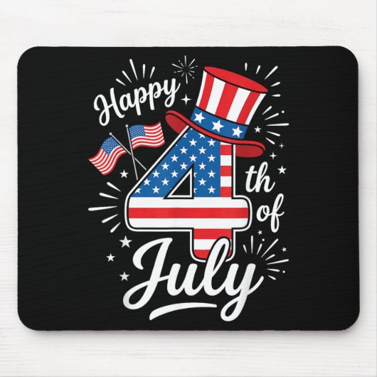 Tapis De Souris Joyeux 4 juillet (Devant)