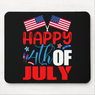 Tapis De Souris Joyeux 4 juillet Jour de l'indépendance Drapeau am