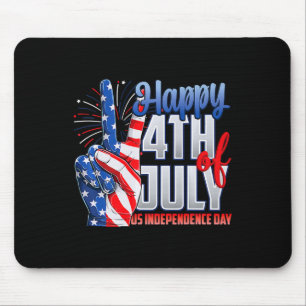 Tapis De Souris Joyeux 4 juillet Jour de l'Indépendance Drapeau pa