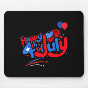 Tapis De Souris Joyeux 4 juillet jour de l'indépendance États-Unis