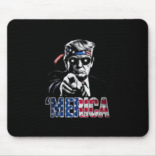 Tapis De Souris Joyeux 4 juillet merica Trump Drapeau Américain Us
