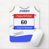 Tapis De Souris Joyeux 60e anniversaire Mouse Mat pour un coureur (Avec souris)