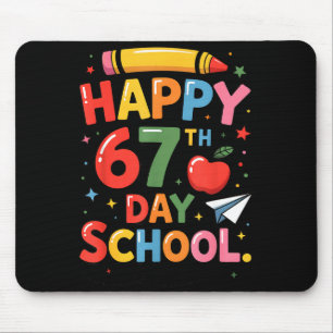 Tapis De Souris Joyeux 67e jour d'école - J'ai survécu 67 jours d'