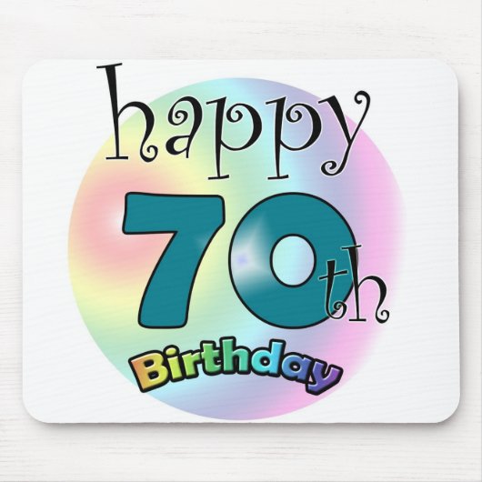 Tapis De Souris Joyeux 70e anniversaire (Devant)