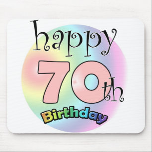 Tapis De Souris Joyeux 70ème anniversaire (roze)