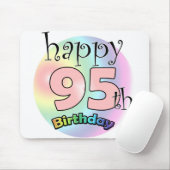Tapis De Souris Joyeux 95ème anniversaire (roze) (Avec souris)