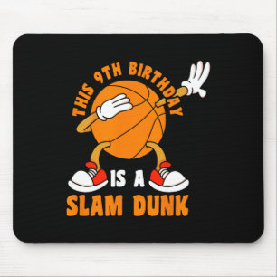 Tapis De Souris Joyeux 9 Anniversaire 9 Anniversaire Dab Basketbal