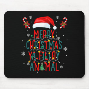 Tapis De Souris Joyeux animal de Noël sale Ya Xmas Famille Pajam