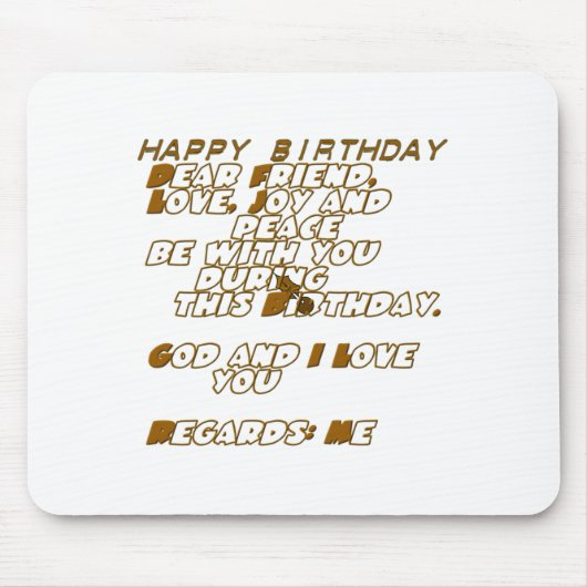 Tapis De Souris Joyeux anniversaire (Devant)