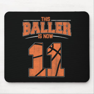 Tapis De Souris Joyeux anniversaire 11e 11 ans Basketball Boys El