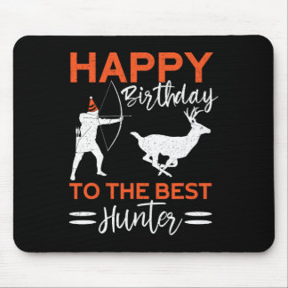 Tapis De Souris Joyeux Anniversaire Au Meilleur Chasseur Fun Deer 