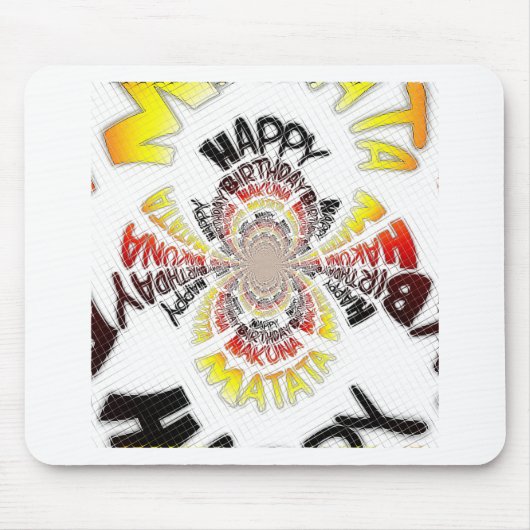 Tapis De Souris Joyeux anniversaire Bonne journée (Devant)