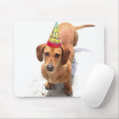 Tapis De Souris Joyeux anniversaire Dachshund Mousepad (Avec souris)