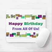 Tapis De Souris Joyeux Anniversaire De Nous Tous (Avec souris)
