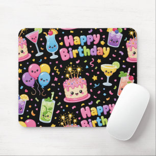 Tapis De Souris Joyeux Anniversaire Dessin Animé Amusant