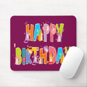 Tapis De Souris Joyeux anniversaire Funny Amoureux des chats Anniv