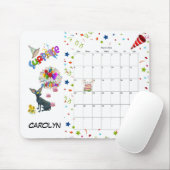 Tapis De Souris Joyeux anniversaire Mars 2022 Calendrier Pad souri (Avec souris)