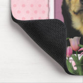 Tapis De Souris Joyeux anniversaire - tulipes roses - Kelpie (Coin)