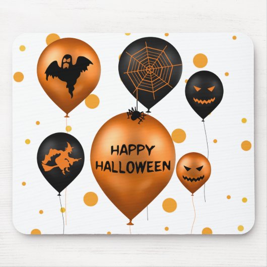 Tapis De Souris Joyeux Ballons du parti Halloween (Devant)