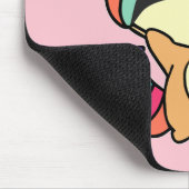 Tapis De Souris Joyeux bébé raccoon souriant avec casque. (Coin)