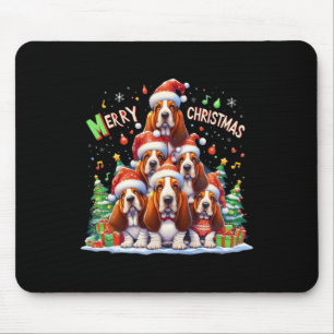 Tapis De Souris Joyeux Bet Hound Chiens Noël Noël Noël Noël Noël N