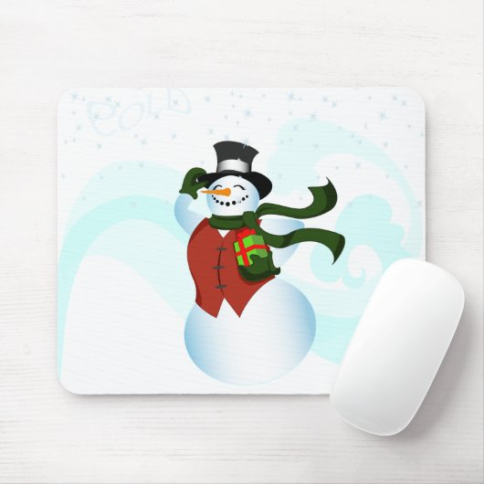 Tapis De Souris Joyeux bonhomme de neige (Avec souris)