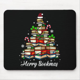 Tapis De Souris Joyeux Bookmas Livres Sapin de Noël Amoureux des L