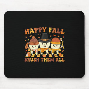 Tapis De Souris Joyeux Brossage D'automne Dents Dentiste Dentaire