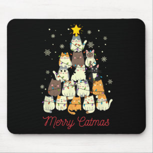 Tapis De Souris Joyeux Catmas Chat Amoureux des chats d'arbre de N