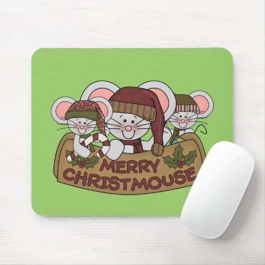 Tapis De Souris Joyeux Christmouse (Avec souris)